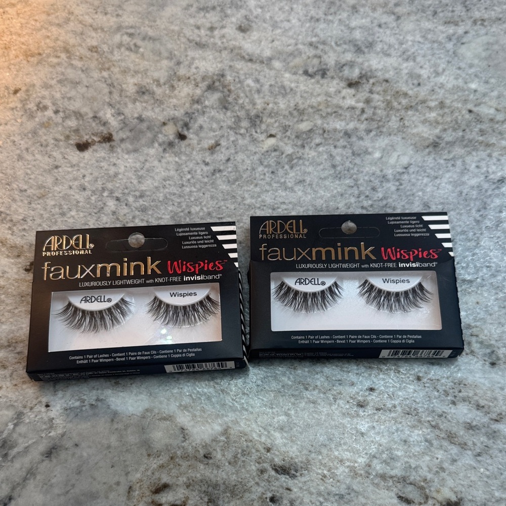 Bundle of 2 Ardell Faux Mink Wispies Eyelashes New and never used still in boxes
